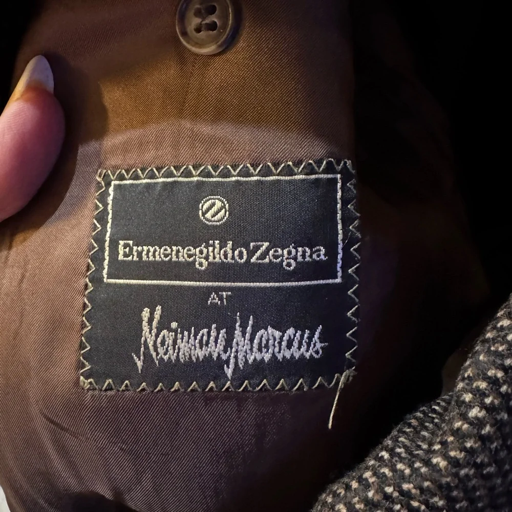 Neiman Marcus Ermenegildo‎ Zegna Dark Brown Tweed Blazer